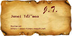 Jenei Tímea névjegykártya