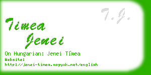 timea jenei business card